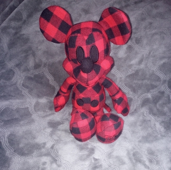 Disney X AE Special Edition Buffalo Plaid Mickey Mouse Plush. - Picture 1 of 4